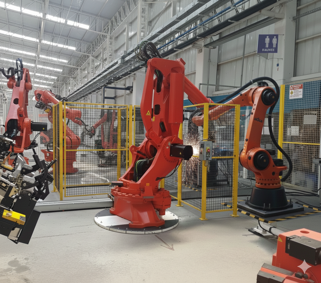 Célula de solda robotizada